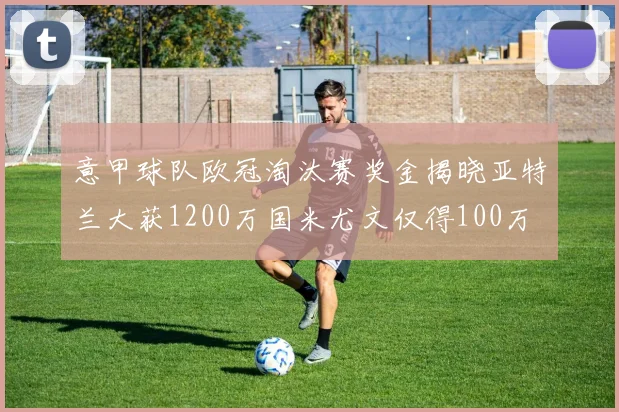意甲球队欧冠淘汰赛奖金揭晓亚特兰大获1200万国米尤文仅得100万